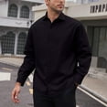 thumbnail image 2 of VSSSJ Men's Stretch Wrinkle Free Dress Shirts Regular Fit Button Down Shirt Long Sleeve Formal Business Shirts Black XL, 2 of 4