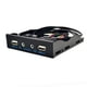 thumbnail image 3 of Panel frontal divisor Hugo 9 pines a USB 2.0 Negro, 3 of 7