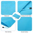 thumbnail image 4 of Unique Bargains Waterproof Zipper File Bags, A5 Document Holders for Office, Light Blue 3 Pack, 4 of 6
