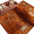 thumbnail image 2 of Burnt Orange Area Rug 5x7 FT, Non Slip Bedroom Throw Carpet, Retro Oil Painting Modern Abstract Art Aesthetics Washable Soft Floor Carpet Non-Shedding Rug for Dining Room Bedside Classroom Desk, 2 of 9