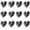 Black, variant on 12PCS Green Fridge Magnets Cute Love Heart Magnets for Refrigerator 0.83inch Small Photos Decorative Magnet Set Home Kitchen Fridge Office Whiteboard Decor