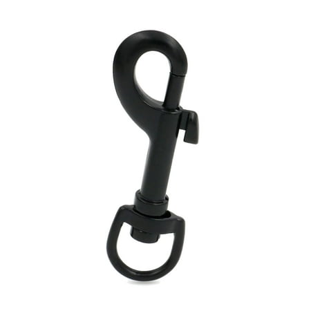 

Fenggtonqii 0.6 Swivel Bolt Snap Hook Lobster Claw Clasp Trigger Spring Loaded Clip D-Ring Ended for Keys Key Chains Tags and Lanyards Black - Pack of 2