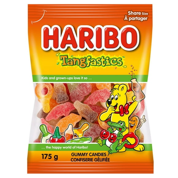 Bonbons Haribo Tangfastics, sans colorants artificiels 175g