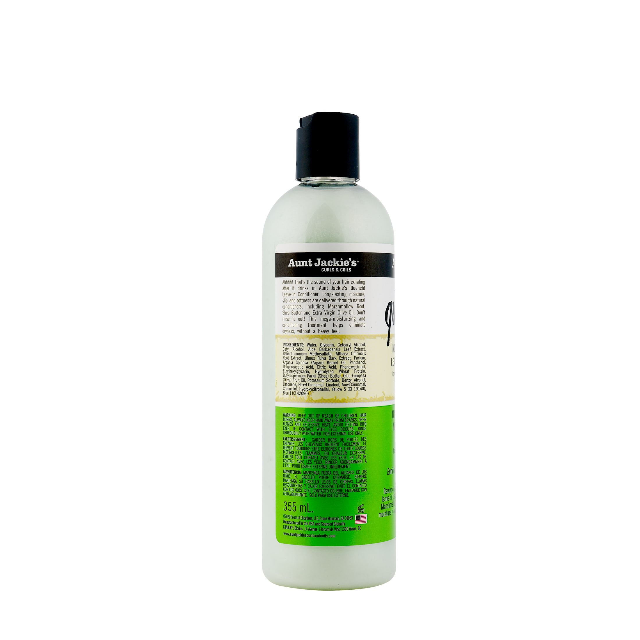 Aunt Jackies Curls & Coils Quench Moisture Intensive Leavein Conditioner, 12 fl oz  (图3)