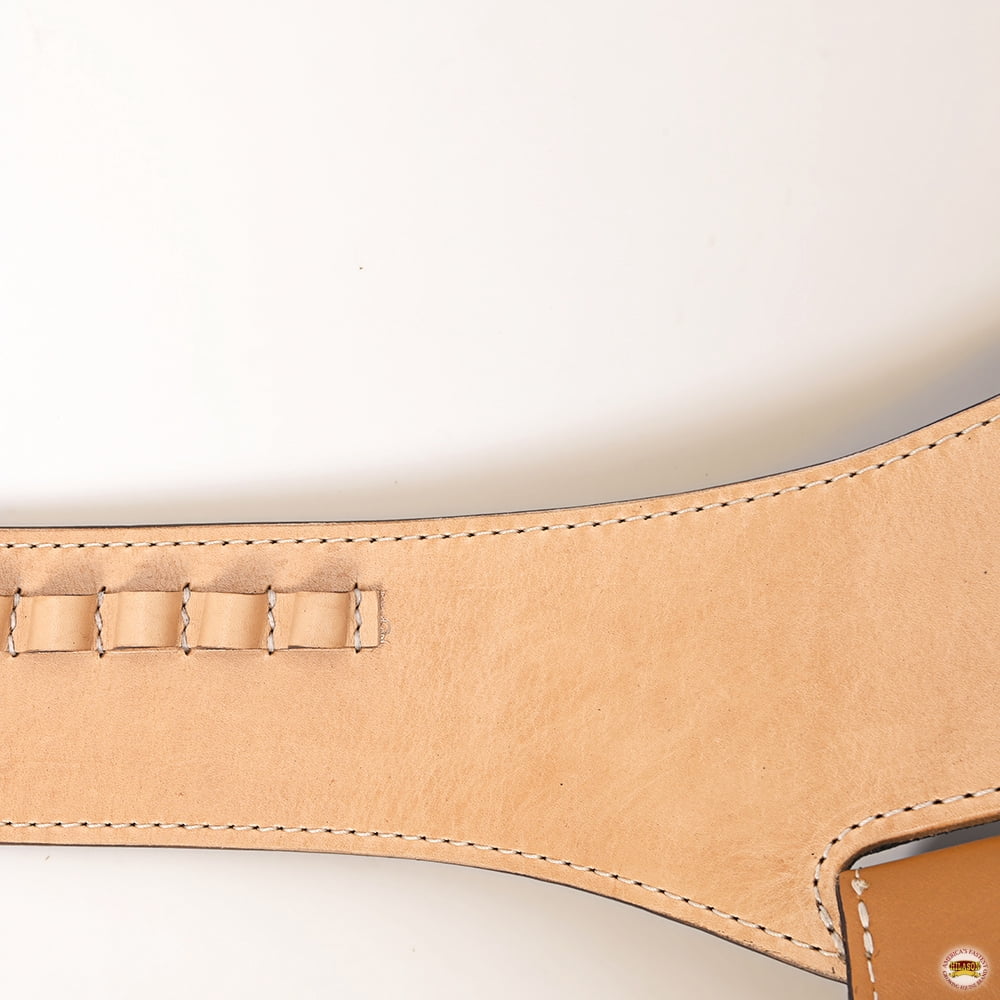 38 In Hilason Western Right Hand Gun Holster Rig 44/45 Cal Leather Cowboy