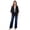 Black, variant on Women's Plus Size Lace Three Quarter Sleeve Swing Jacket