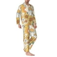 thumbnail image 3 of Bingfone Men'S Pajama Set 2 Piece Loungewear Pjs, Long Sleeve With Pajama Pants-Groovy Hippie Flower Mushrooms, 3 of 9