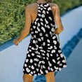 thumbnail image 4 of SMihono Robe d'Été pour Femmes Grande Taille Col Rond Décontracté Sans Manches Imprimé Fluide Boho Plage Mini Robe, 4 of 7