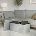 thumbnail image 5 of Lavish Home 30-inch Velvet Tufted Storage Ottoman, Footrest, or Linen Chest Gray, 5 of 10