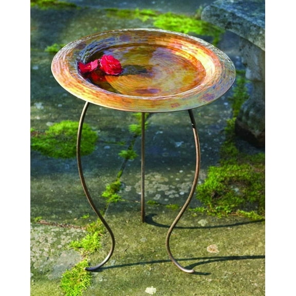 Golden Copper Round Bird Bath
