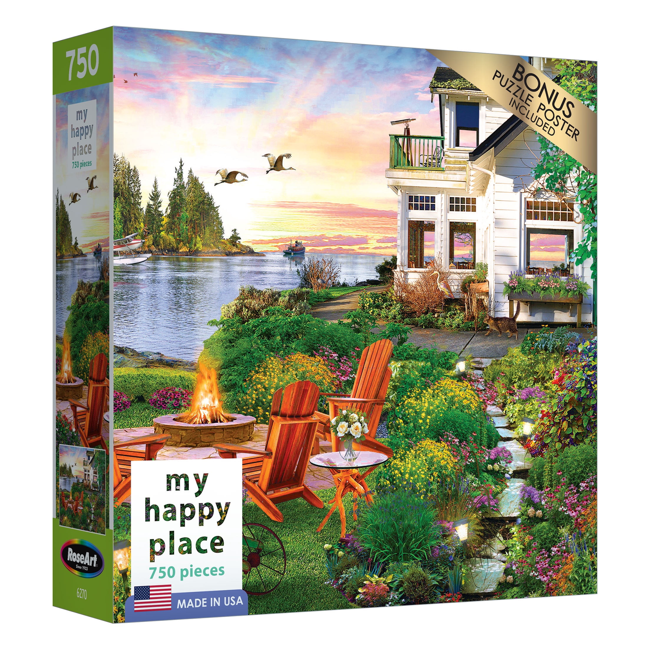 My Happy Place Harbour House 750 Pieces RoseArt, Jigsaw Puzzle