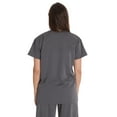 thumbnail image 3 of Just Love Solid Stretch Scrub Top for Women Mock Wrap Nursing Shirt (Steel Grey, Medium), 3 of 3
