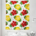 thumbnail image 1 of Tropical Tapestry, Illustration of Exotic Foliage with Grunge Polka Dots and Hibiscus Flowers, Fabric Wall Hanging Decor for Bedroom Living Room Dorm, 5 Sizes, White Multicolor, by Ambesonne, 1 of 1