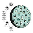 thumbnail image 4 of Pofeuu Winter Skiing Penguin Print Spare Tire Wheel Cover for Car Truck SUV Camper Universal Fit Spare Tire Cover RV Spare Tire Covers-14 inch, 4 of 6