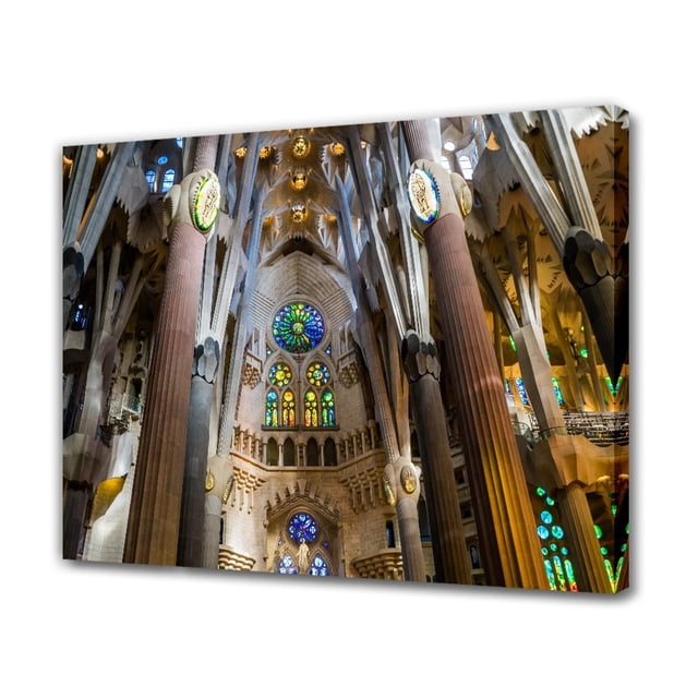 Póster en lienzo de la Sagrada Familia de Barcelona, decoración para dormitorio, paisaje deportivo, decoración para oficina, regalo, estilo marco, 20 x 30 cm