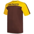 thumbnail image 2 of Men's Profile Gold/Brown San Diego Padres Big & Tall Yoke Knit T-Shirt, 2 of 3
