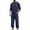 #113-Navy, variant on Yusimy Men's Solid Color 2-Piece Jacquard Hoodie Set Button Closure Drawstring Elastic Waist Pants Long Sleeve Casual