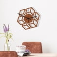 thumbnail image 4 of Decoración Reloj colgante de pared Reloj de pared 3D de madera para sala de Cuadrado Zulema Reloj de pared, 4 of 8