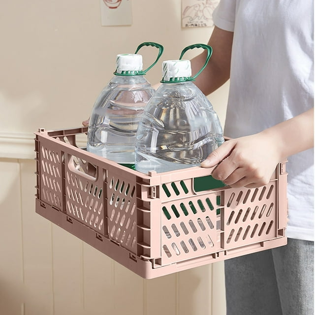Tyidzon Desktop Folding Storage Basket Snack Stationery Sorting Storage Box Cosmetics and Miscellaneous Basket Fruit Basket Storage Basket