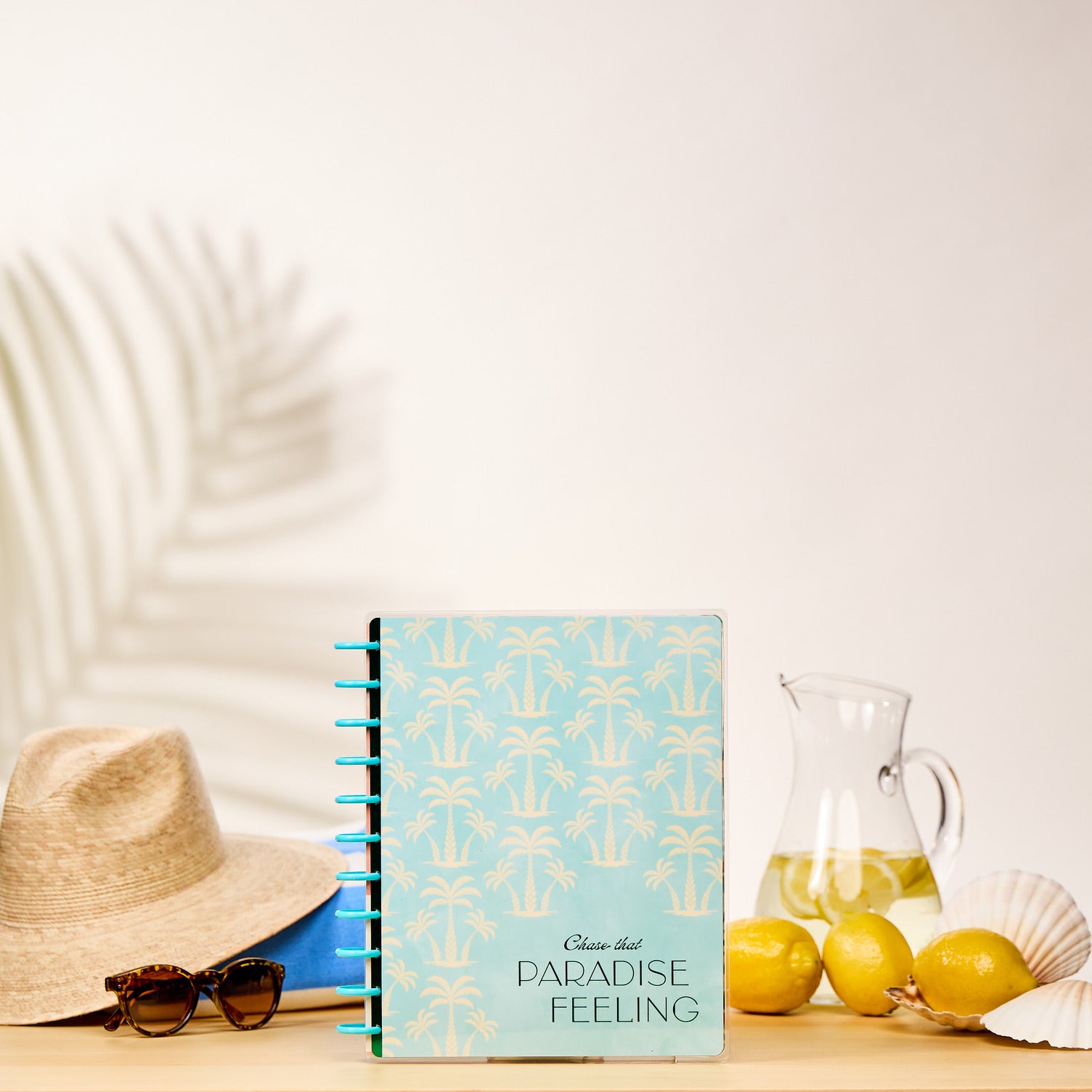 The Happy Planner Undated Palm Beach Big Horizontal Planner – 12-Month (Start Anytime) – 8.5″ × 11″ Vacation-Inspired Cover, Customizable Disc-Bound