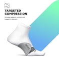 thumbnail image 4 of Feetures Elite Light Cushion Quarter Solid - Sport Sock with Targeted Compression - New White, M (1 Pair), 4 of 6