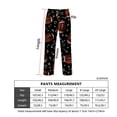 thumbnail image 3 of Men's pajama pants with brown football and playbook pattern on black background， soft home pajama pants， casual and comfortable loose fit pajama pants， elastic waistband, 3 of 10