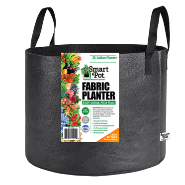 SMART POT 20 Gallon Fabric Grow Bag w/strap handles - Black