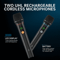 thumbnail image 2 of PRONEXT Karaoke Machine with Lyrics Display Screen for Adults, Portable Bluetooth Speaker with 2 Rechargeable UHF Mics, Built-in 14" Tablet & WiFi, LED Lights, PA System for Party(Stand included), 2 of 8