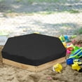 thumbnail image 3 of HONMEET Black Polyester Sandbox Cover Weather Resistant Protective Cap for Outdoor Use and UV Resistant, 3 of 9