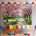 thumbnail image 6 of LUUFILx Cherry Blossom Themed Background Banner Spring Party Decorations Backdrop for Garden Parties Outdoor Celebrations Photo Shoots, 6 of 8