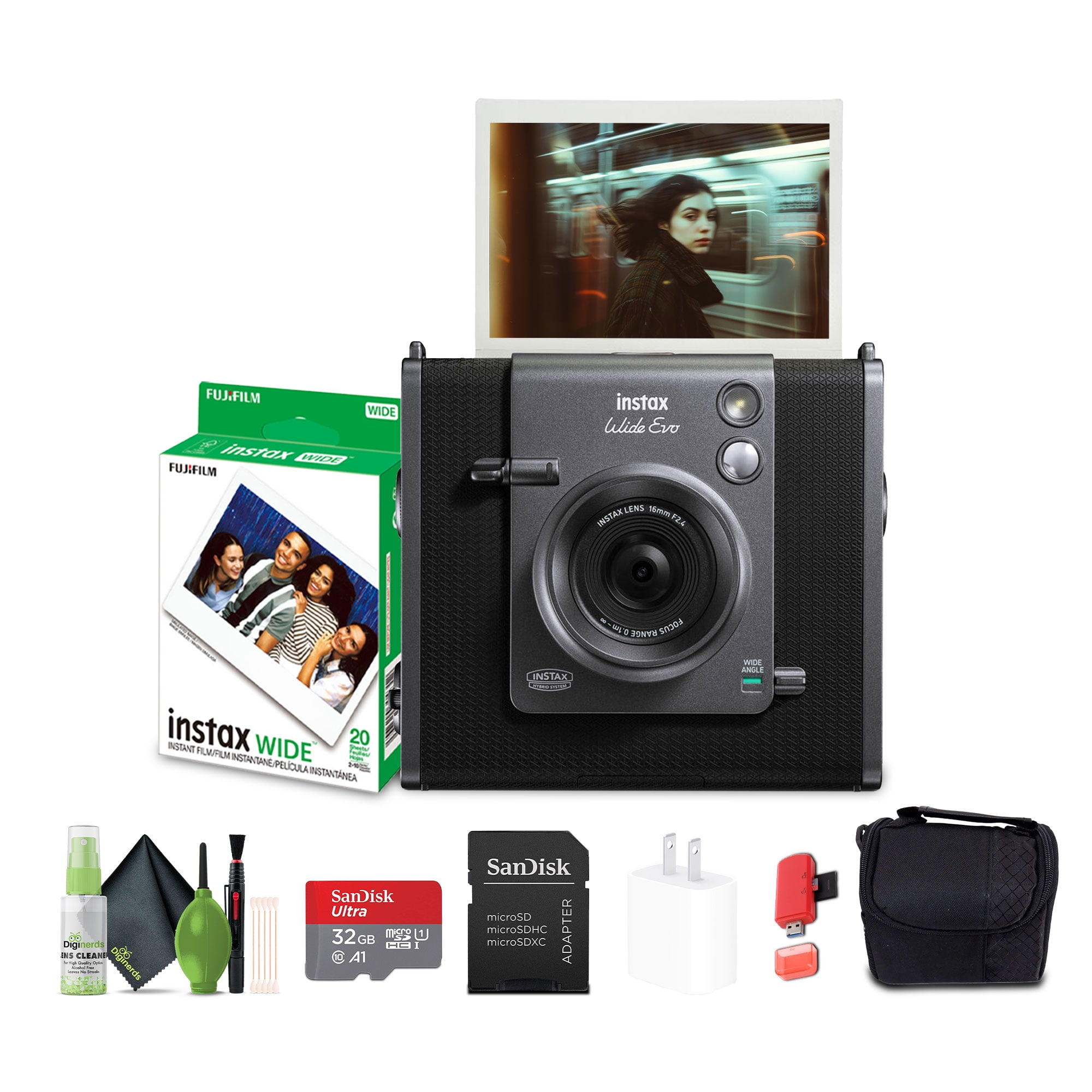 instax mini 11 ブラック/ゴールド FUJIFILM INSTAX MINI EVO Limited Edition Instant Camera (Titanium