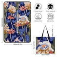 thumbnail image 2 of Stylized Floral Navy Pink Textile Design Waterproof Picnic Blanket with Foldable Zipper, Suitable for Outdoor Use, Suitable for Travel, Camping, Beaches, Parks, Grasslands, Picnic Blanket Accessories, 2 of 8