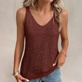 thumbnail image 5 of Iaqnaocc White Tank Top Woman Ribbed Knit Summer Sleeveless Slim Fit Sweater Vests Tunic Casual Basic V Neck Womens Fashion Clothes Coffee One Size, 5 of 5