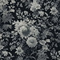 thumbnail image 6 of PIKWEEK Full Width Single-Sided Printing Black Brown Daisy Floral Block Print Flowers Decorative Round Tablecloth White, 6 of 8