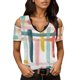 thumbnail image 1 of Gibobby Camisetas Mujer Manga Corta Blusa manga corta con hombros descubiertos y cuello en V con estampado exclusivo para mujer(Amarillo,XL), 1 of 5