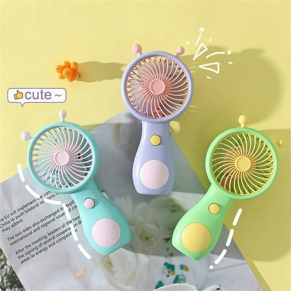 Cute Snail Charging Fan Handheld Mini Portable USB Charging Handheld Mini Fan Household Outdoor Pocket Compact Fan B