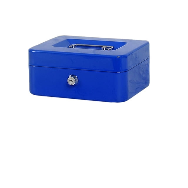 Practical Mini Petty Cash Money Box Stainless Steel Security Lock Lockable Safe Small Fit For House Decoration 3 Size L/XL/XXL ,Easy to Use
