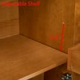 thumbnail image 3 of 31.5" Liquor Cabinet with Wine Glass Holder & Wine Rack &Adjustable Shelf, Wine Cabinet, Kitchen Coffee Bar Cabinet, Rustic Sideboard Buffet Cabinet with Storage for Home Farmhouse Dining Room(Brown), 3 of 12