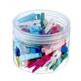 thumbnail image 3 of CSChome Colored Wooden Clips Push Pins with Wooden Clips Craft Photo Display Clips Decorative Thumbtacks 50Pcs, 3 of 7