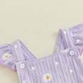 thumbnail image 4 of Baby Onesies Girl Daisy Print Fly Sleeve Romper Bodysuit Cute Flower Summer Baby Girl Outfit, 4 of 8