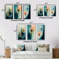thumbnail image 4 of Designart "Turquoise Abstract Retro Wisdom Geometry V" Modern Geometric Framed Wall Art Set Of 3 - Turquoise Abstract Frame Gallery Set For Office Decor, 4 of 7