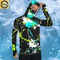 thumbnail image 2 of BiZtdJrK Men's Full Coverage Fishing Hoodie UPF 50+ Sun Protection Shirt with Thumb Holes Black M, 2 of 9