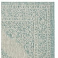 thumbnail image 5 of SAFAVIEH Courtyard Avi Traditional Indoor/Outdoor Area Rug, 4' x 5'7", Light Grey/Aqua, 5 of 7