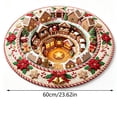 thumbnail image 3 of 3D Christmas Optical Illusion Round Rug, Gingerbread Village Spiral Stair Visual Trap Floor Mat for Living Room, Entryway, Bedroom and Holiday Home Decor, 23.62 Inch, 3 of 9