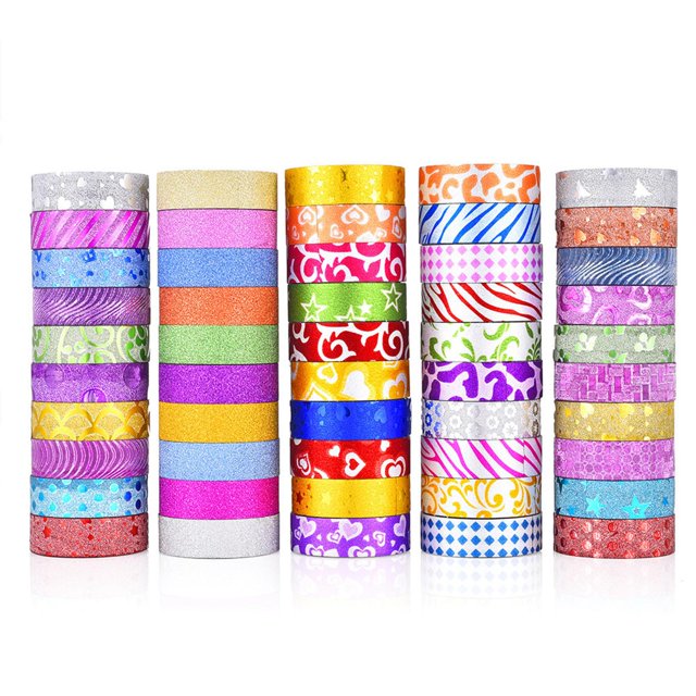 Cintas Washi BLESIY 50 Cintas adhesivas decorativas para álbumes de recortes