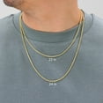 thumbnail image 2 of Nuragold 10k Real Yellow Gold Solid Franco Diamond Cut 1.7mm Spiga Wheat Chain Necklace (16"-30") Italian Jewelry for Men & Women, 2 of 4