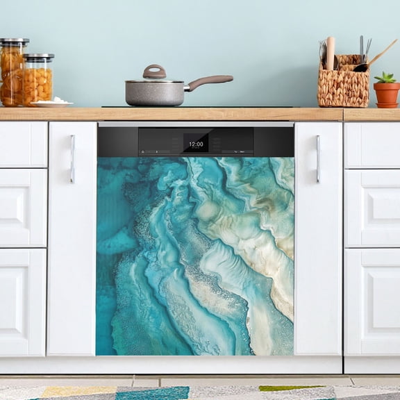 Dishwasher Sticker Dishwasher Cover Magnet Refrigerator Home Decorative Art Kitchen Panel Decal Rocky Shores 23x26 Inch