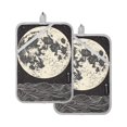 thumbnail image 7 of Yayeee Pot Holders Kitchen Heat Resistant with Pocket 7"x9.8" Cotton Oven Cooking Hot Pads, Beige Moon, 7 of 7