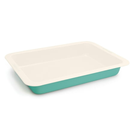 GreenLife Rectangular Cake Pan, Turquoise (Best 9x13 Baking Pan)