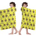 thumbnail image 4 of Yellow Bigfoot and Tree Pattern Hooded Bath Towel，60"x35" for Ages 3 To 12 Kids, Quick Dry Lightweight Soft Microfiber Hood Beach Towel Cover Up for Kids, 4 of 7
